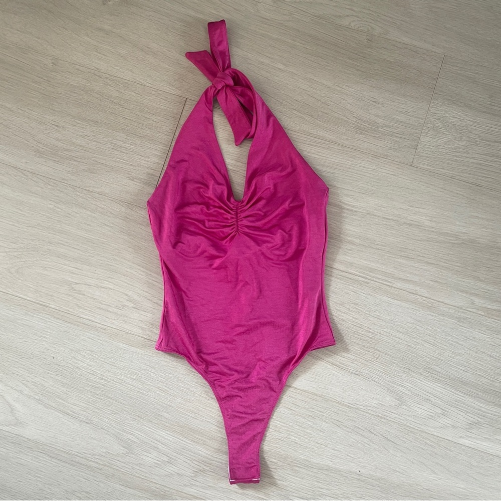 Mariana Vibrant Hot Pink One Piece Bodysuit Garment